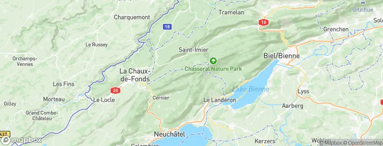 Le Pâquier (NE), Switzerland Map