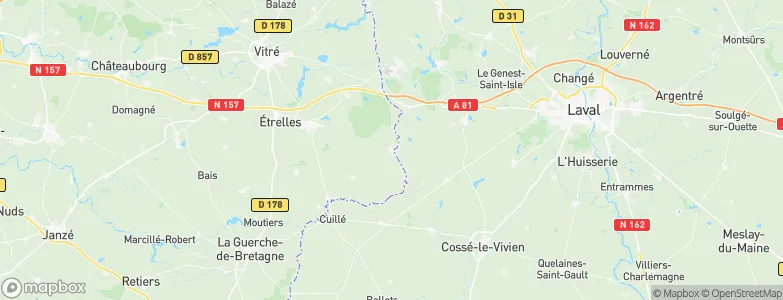 Le Pertre, France Map