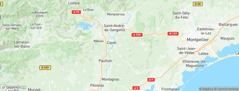 Le Pouget, France Map