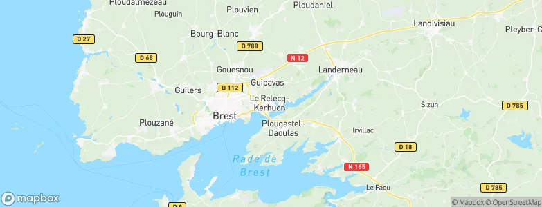 Le Relecq-Kerhuon, France Map