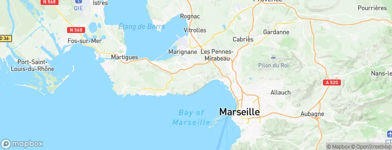 Le Rove, France Map