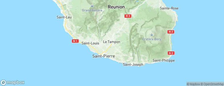 Le Tampon, Réunion Map