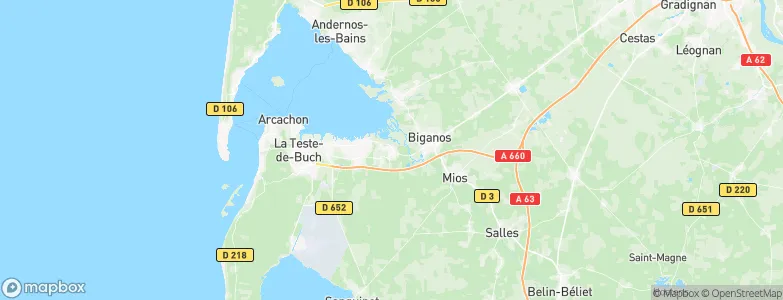 Le Teich, France Map