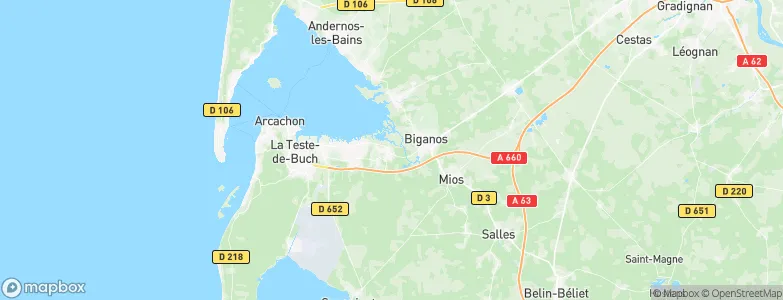 Le Teich, France Map