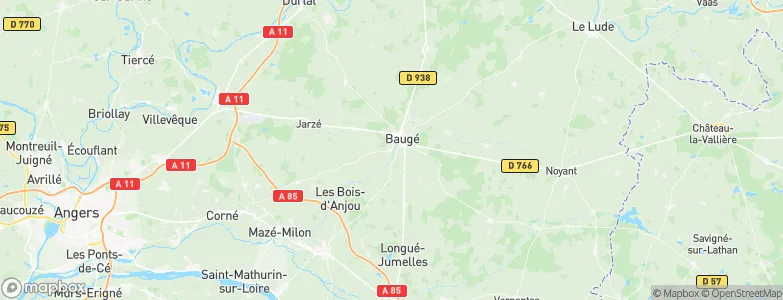 Le Vieil-Baugé, France Map