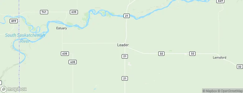 Leader, Canada Map