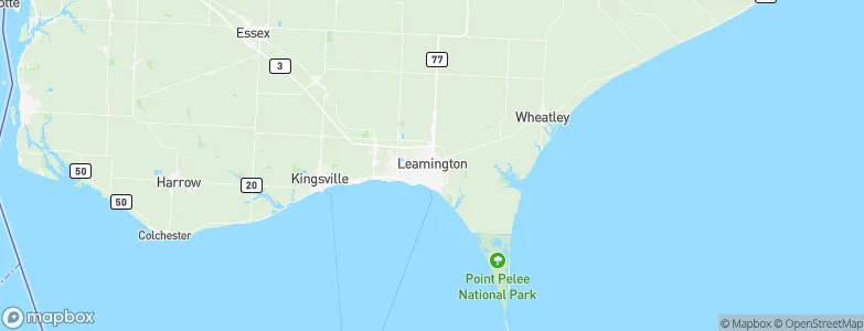 Leamington, Canada Map