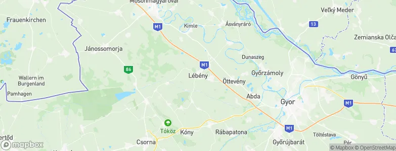Lébény, Hungary Map