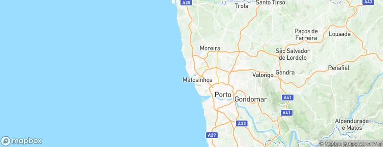 Leça da Palmeira, Portugal Map