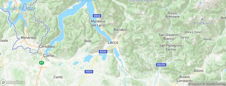 Lecco, Italy Map