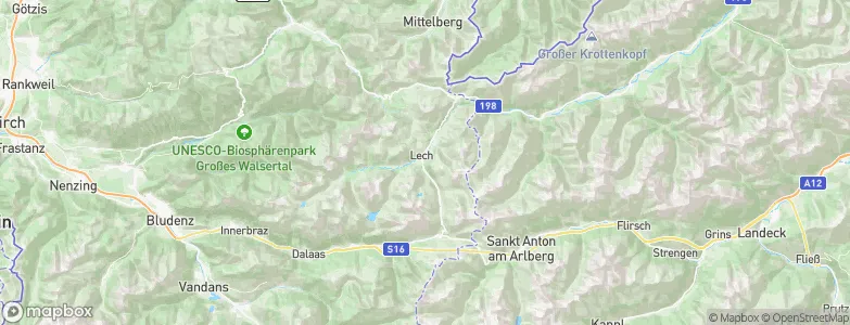 Lech, Austria Map