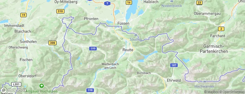 Lechaschau, Austria Map