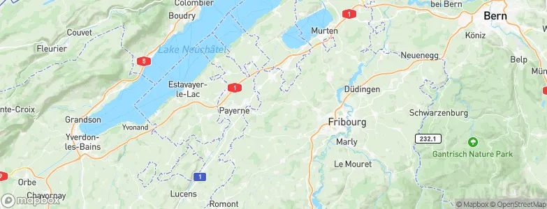 Léchelles, Switzerland Map