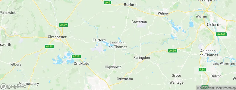 Lechlade, United Kingdom Map