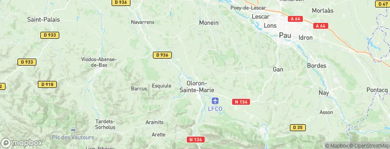 Ledeuix, France Map