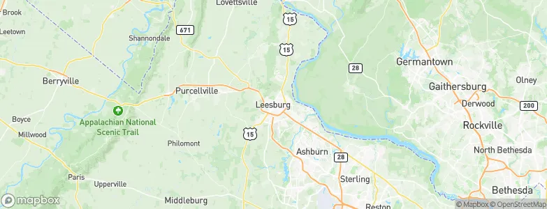 Leesburg, United States Map