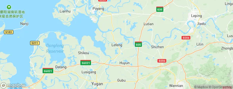 Lefengzhen, China Map