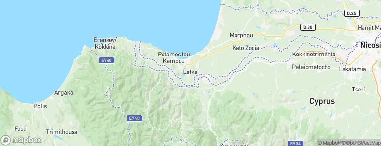 Lefka, Cyprus Map