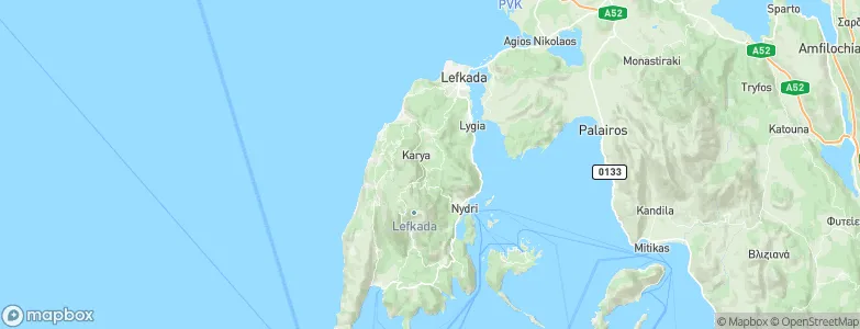 Lefkada, Greece Map