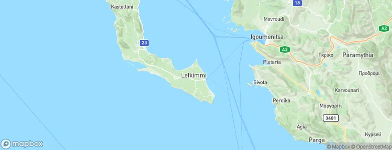 Lefkimmi, Greece Map