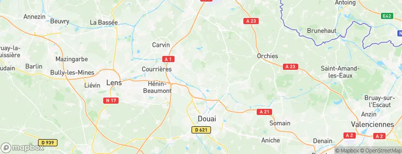 Leforest, France Map