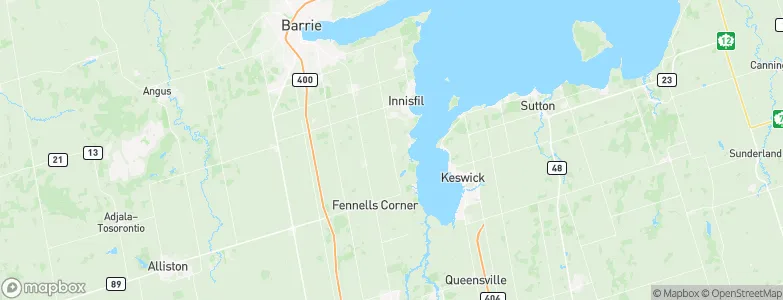 Lefroy, Canada Map