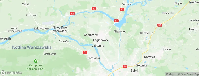 Legionowo, Poland Map