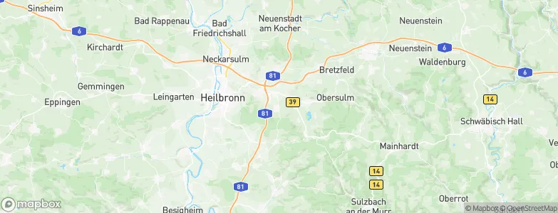 Lehrensteinsfeld, Germany Map