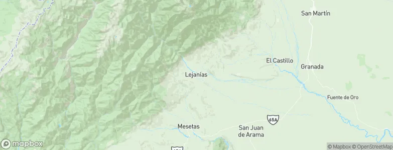 Lejanías, Colombia Map