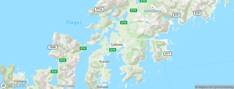 Leknes, Norway Map