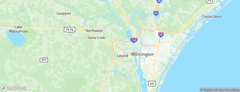 Leland, United States Map