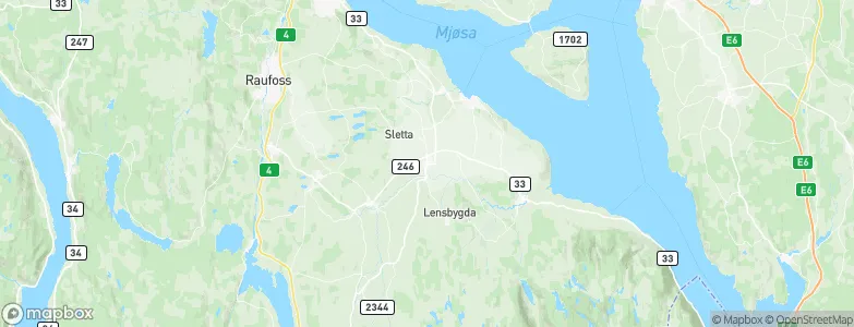 Lena, Norway Map