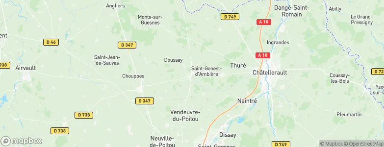 Lencloître, France Map