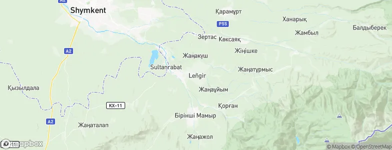 Lenger, Kazakhstan Map