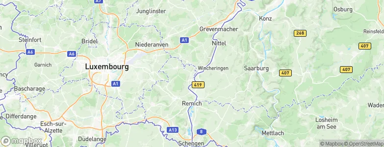 Lenningen, Luxembourg Map