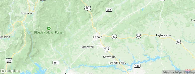 Lenoir, United States Map