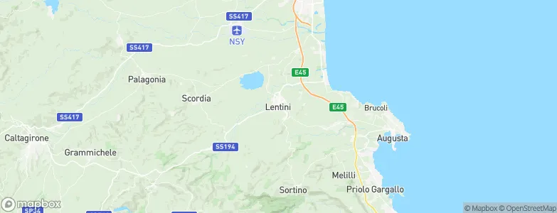 Lentini, Italy Map