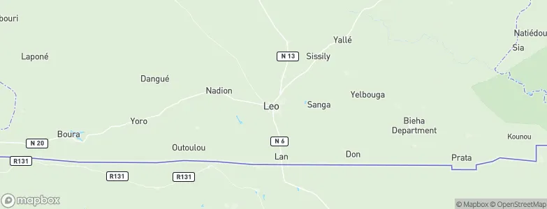Léo, Burkina Faso Map