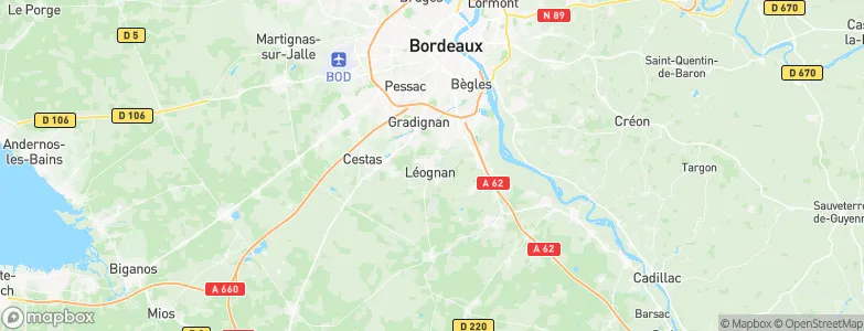 Léognan, France Map