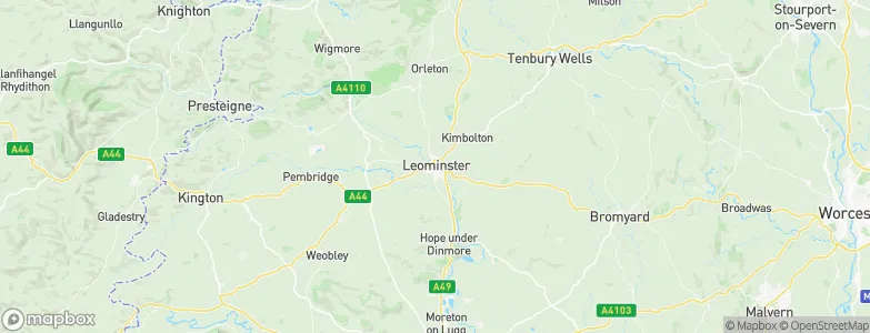 Leominster, United Kingdom Map