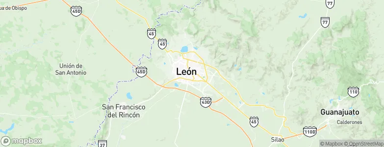 León, Mexico Map