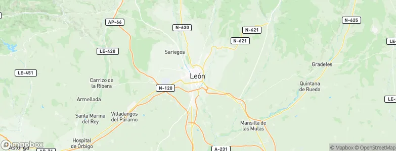 León, Spain Map