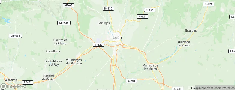 León, Spain Map