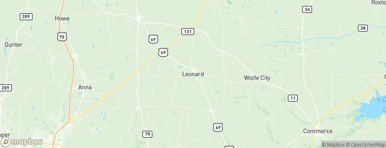 Leonard, United States Map