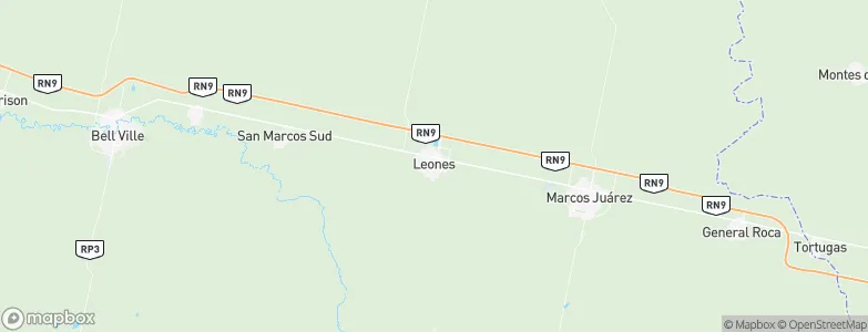 Leones, Argentina Map