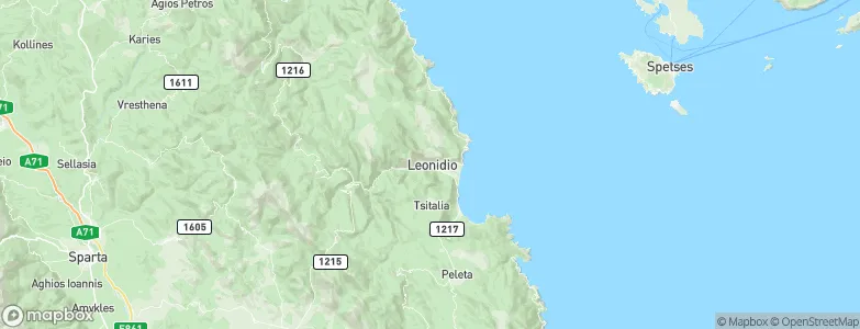 Leonídio, Greece Map