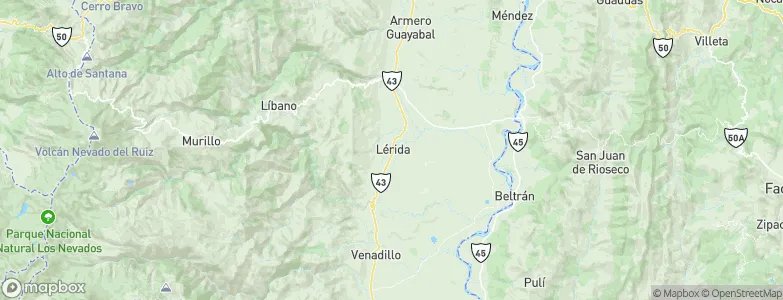 Lérida, Colombia Map