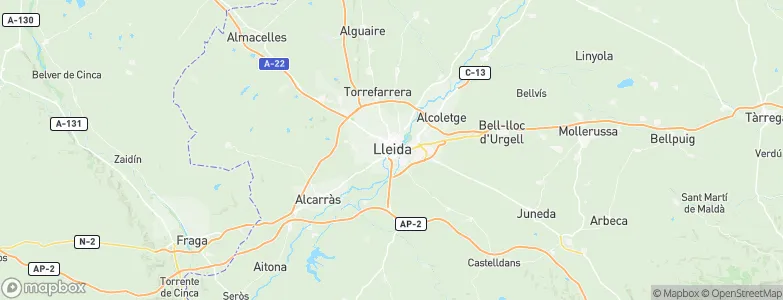 Lérida, Spain Map