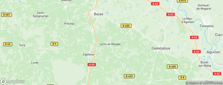 Lerm-et-Musset, France Map