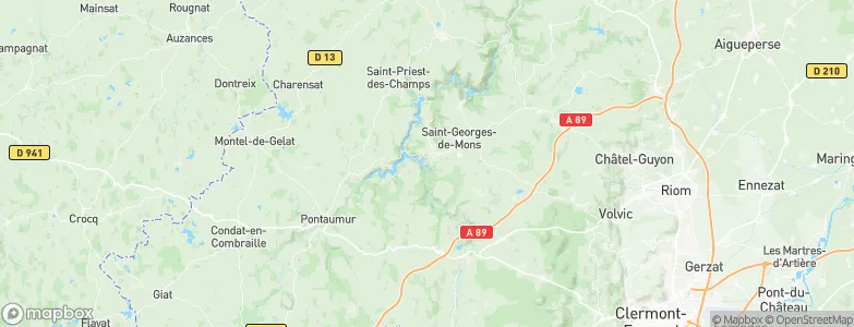 Les Ancizes-Comps, France Map